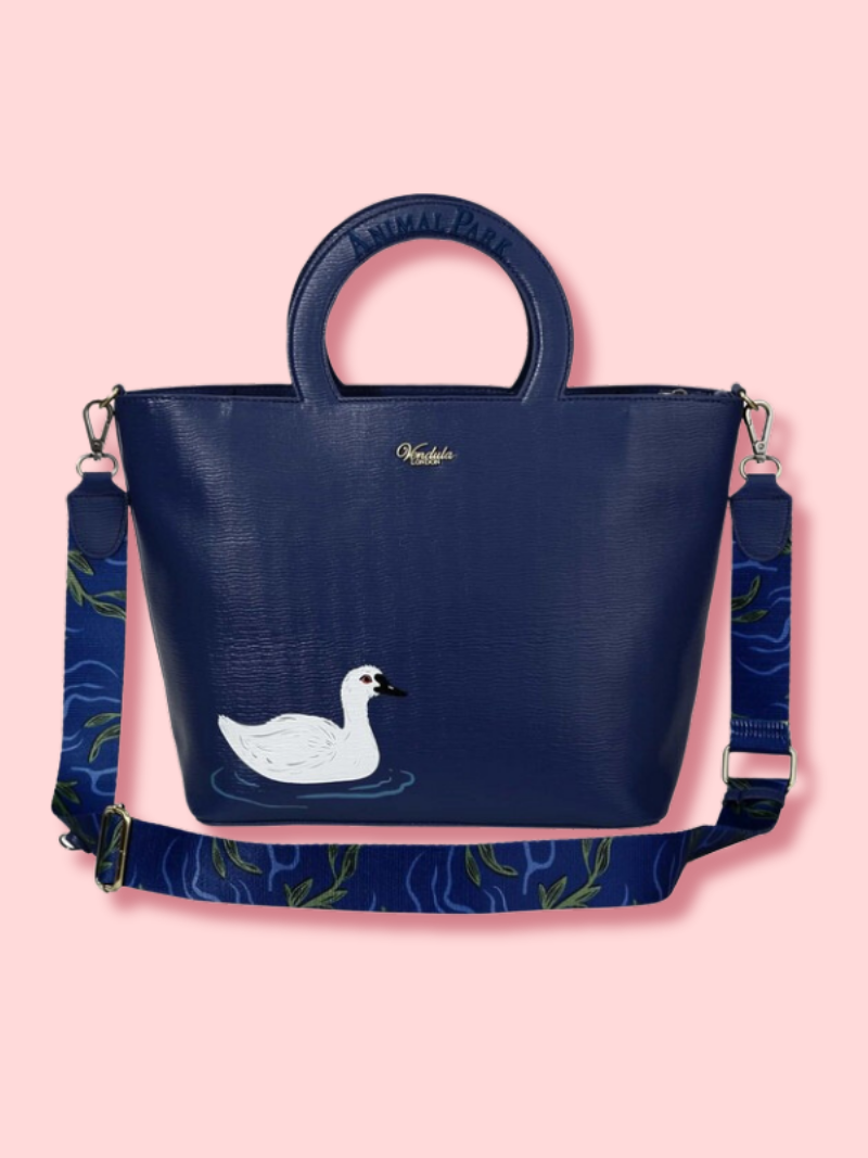 Black Swan Cut Out Handle Tote Back view