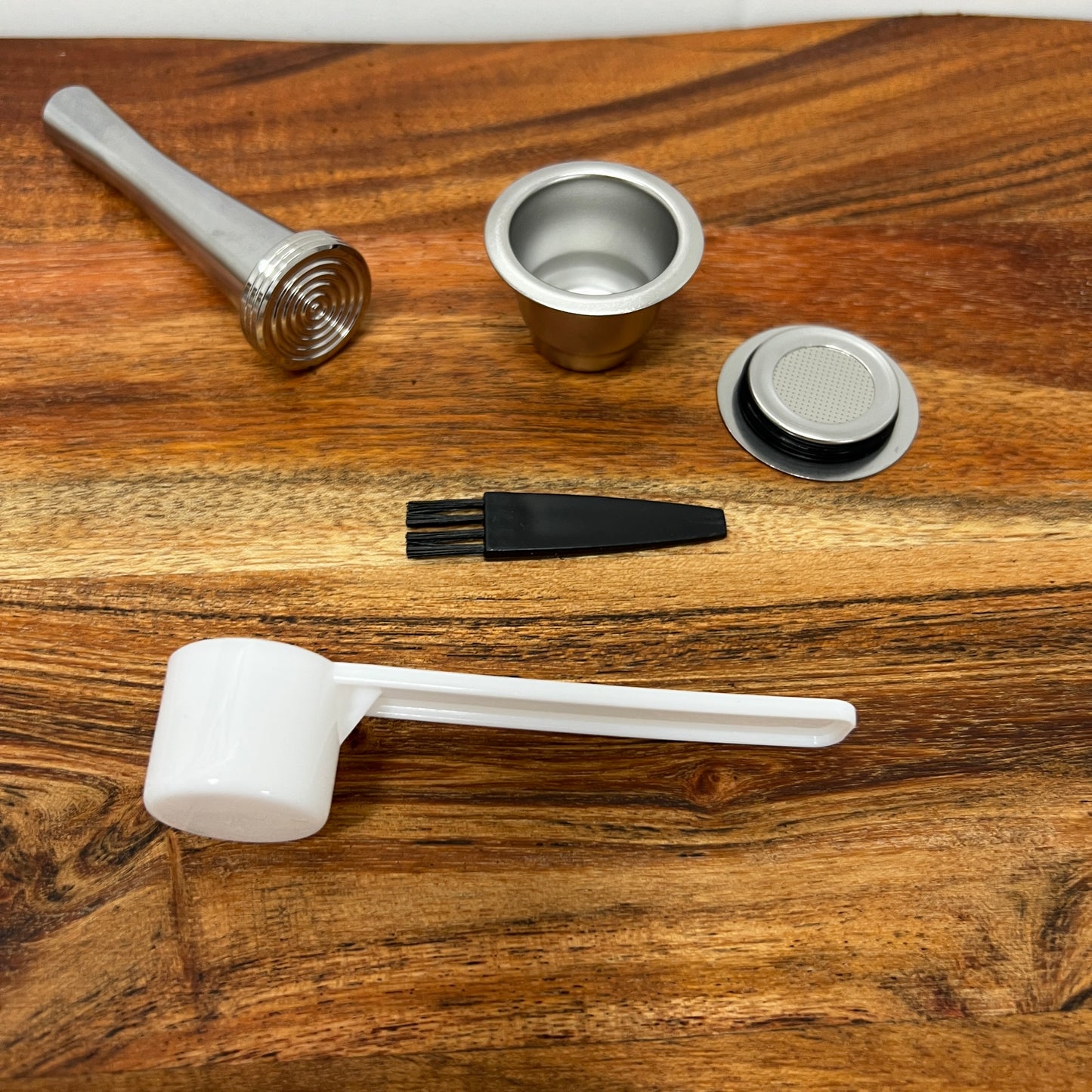 Nespresso Style Reusable Coffee Pod with Tamper & Brush